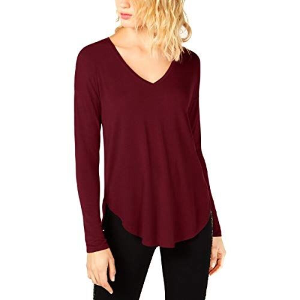 INC Womens Hi-Low Solid Top Port M